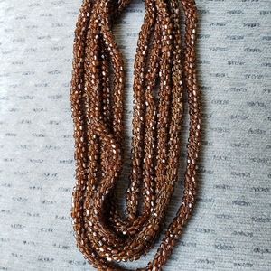 ANTIQUE MOURNING BEAD NECKLACE